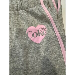 Diet Coke Grey Sweatpants XL Pink Stripe Lounge Pants Women's Target Wide Leg